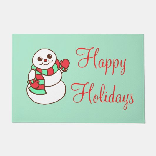 Snowman Kerstdoormat Deurmat (Voorkant)