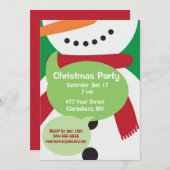 Snowman-kerstfeest Kaart (Voorkant / Achterkant)