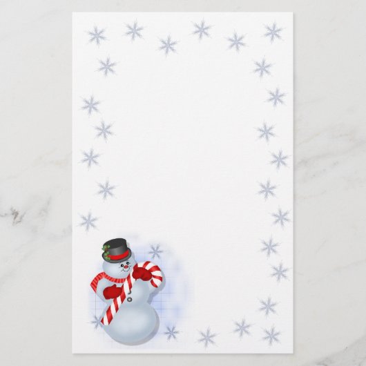 Snowman-kerstfeestartikelen Briefpapier (Voorkant)