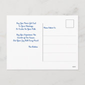 Snowman Kerstfeestdag gedicht Feestdagenkaart (Achterkant)