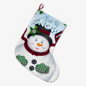 Snowman Kerstfeestdag Grote Kerstsok (Voorkant (Hangend))