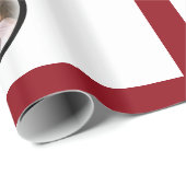 Snowman-kerstfotosjabloon Cadeaupapier (Rol Hoek)