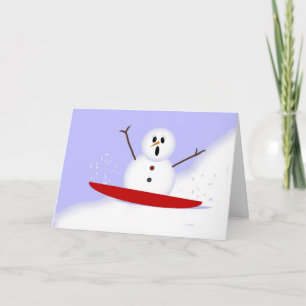 Snowman-kerstKaart Feestdagen Kaart