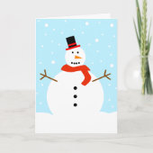 Snowman-kerstkaart Feestdagen Kaart (Voorkant)