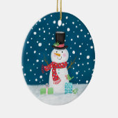 Snowman-kerstkeramische decoratie (Rechts)