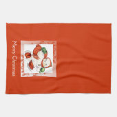 Snowman-kerstkeukenhanddoek Theedoek (Horizontaal)