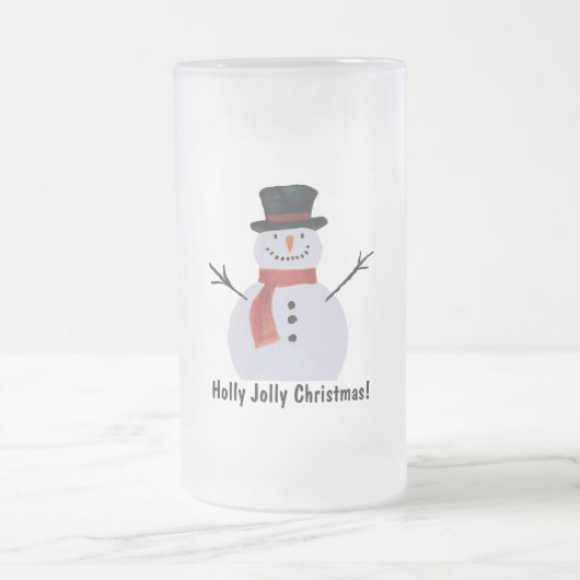 Snowman-kerstmannen Matglas Bierpul (Center)