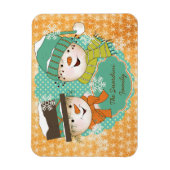 Snowman Kerstmis 2 Persoonlijke Flexi Magnet Magneet (Verticaal)