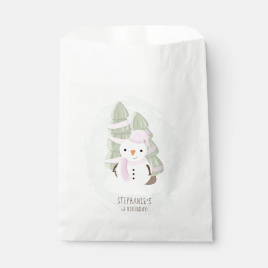 Snowman Kerstmis Bedankzakje (Voorkant)