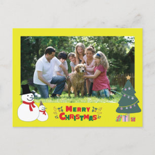 Snowman Kerstmis Briefkaart voor feestdag