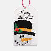 Snowman Kerstmis Cadeaulabel (Voorkant)
