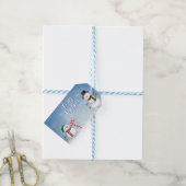 Snowman Kerstmis Cadeaulabel (Met Touw)