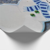 Snowman Kerstmis Cadeaupapier (Hoek)