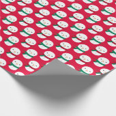 Snowman Kerstmis Cadeaupapier (Hoek)