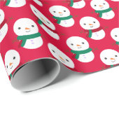 Snowman Kerstmis Cadeaupapier (Rol Hoek)