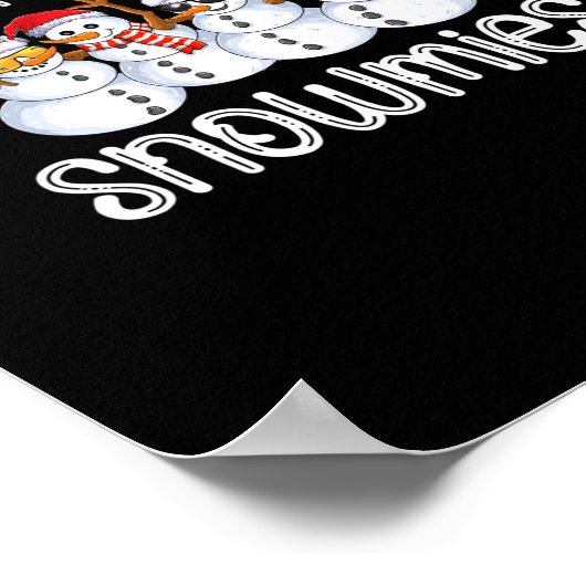 Snowman Kerstmis chillin met mijn sneeuwmies lelij Poster (Hoek)