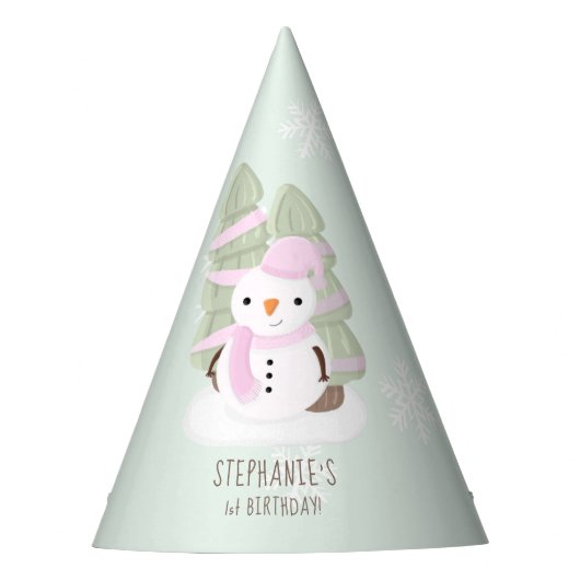 Snowman Kerstmis Feesthoedjes (Voorkant)