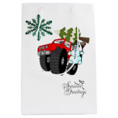 Snowman Kerstmis Gegroet Gift Bags Medium Cadeauzakje (Voorkant)