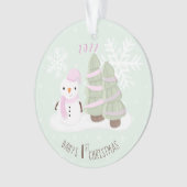 Snowman Kerstmis Ornament (voorkant)