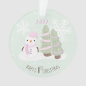 Snowman Kerstmis Ornament (voorkant)