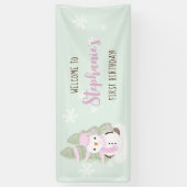 Snowman Kerstmis Spandoek (Verticaal)