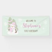 Snowman Kerstmis Spandoek (Horizontaal)