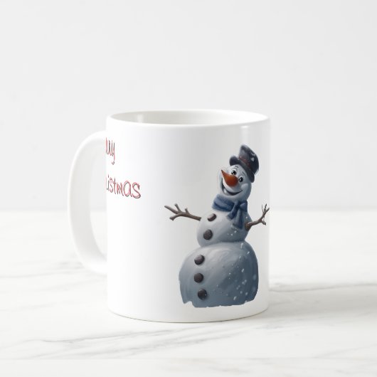 Snowman-kerstMok Koffiemok (Voorkant links)