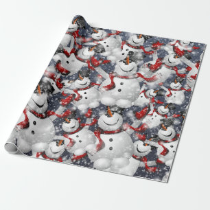 Snowman-kerstpatroon Cadeaupapier