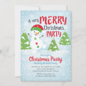 Snowman kerstuitnodigingen kaart (Voorkant)