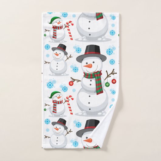 Snowman kerstversiering bad handdoek (Handdoek)
