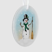 Snowman-kerstversiering Ornament (voorkant)