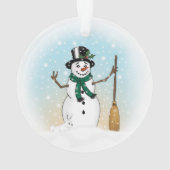 Snowman-kerstversiering Ornament (achterkant)