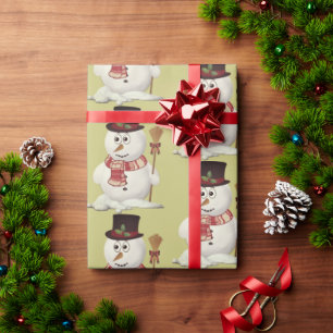 SnowMan-kerstwrapppapier Cadeaupapier