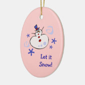 Snowman Kinder Holiday Keramisch Ornament (Links)