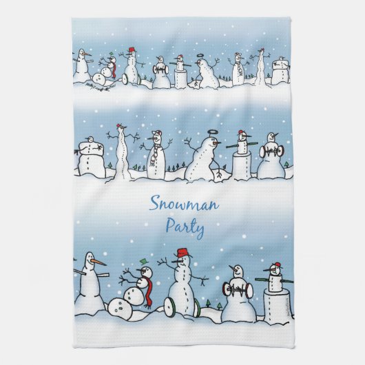 Snowman Kitchen Towel Theedoek (Verticaal)