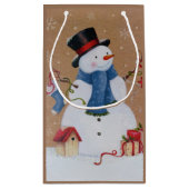 Snowman Klein Cadeauzakje (Achterkant)