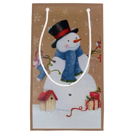 Snowman Klein Cadeauzakje (Voorkant)