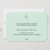 Snowman laat haar kerstfeestdag sneeuwen feestdagenkaart (Achterkant)