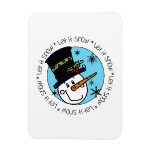 Snowman laat het sneeuwen magneet