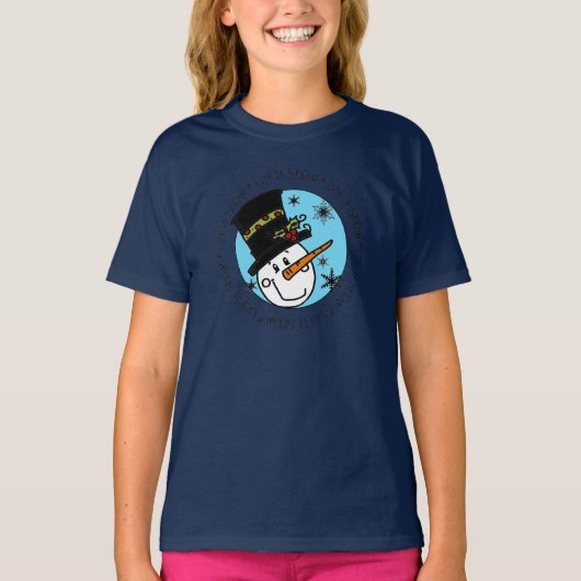 Snowman laat het sneeuwen t-shirt (Voorkant)