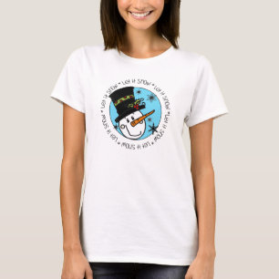 Snowman laat het sneeuwen t-shirt