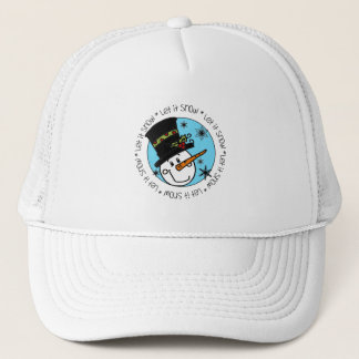 Snowman laat het sneeuwen trucker pet