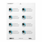 Snowman laat het winterfeestdag sneeuwen etiket (Full Sheet)