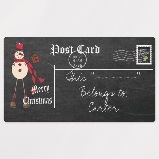 Snowman Labels (Design 1)