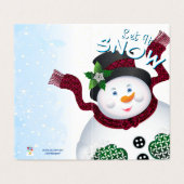 Snowman Laisser Neige Noël Vacances (Outside Unfolded)