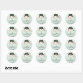 Snowman laissez-le neiger Sticker Rond Personnalis (Feuille)