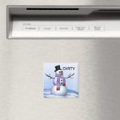 Snowman Lave-vaisselle sale Magnet de Noël (In Situ (Lave-vaisselle))