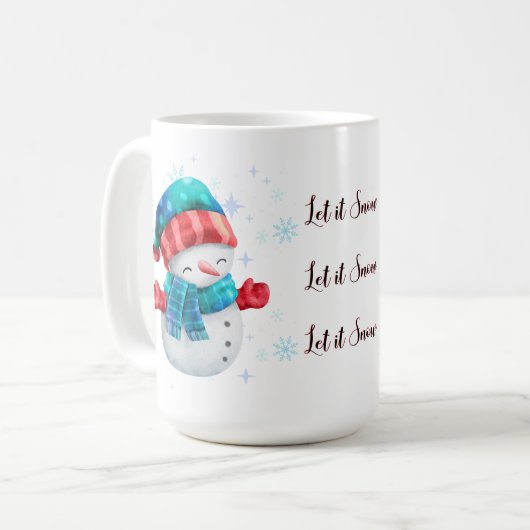 Snowman Let it Snow Mug (Devant gauche)