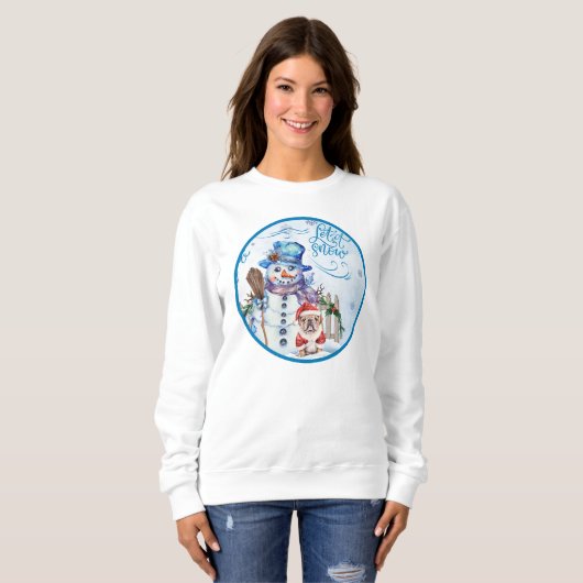 Snowman | Let it Snow Sweatshirt (Voorkant volledig)