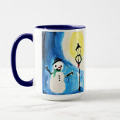 Snowman & Lightpost Mug (Gauche)